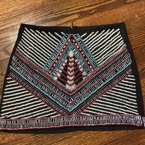 SuiteBlanco Beaded Miniskirt Size 8 Fully-lined